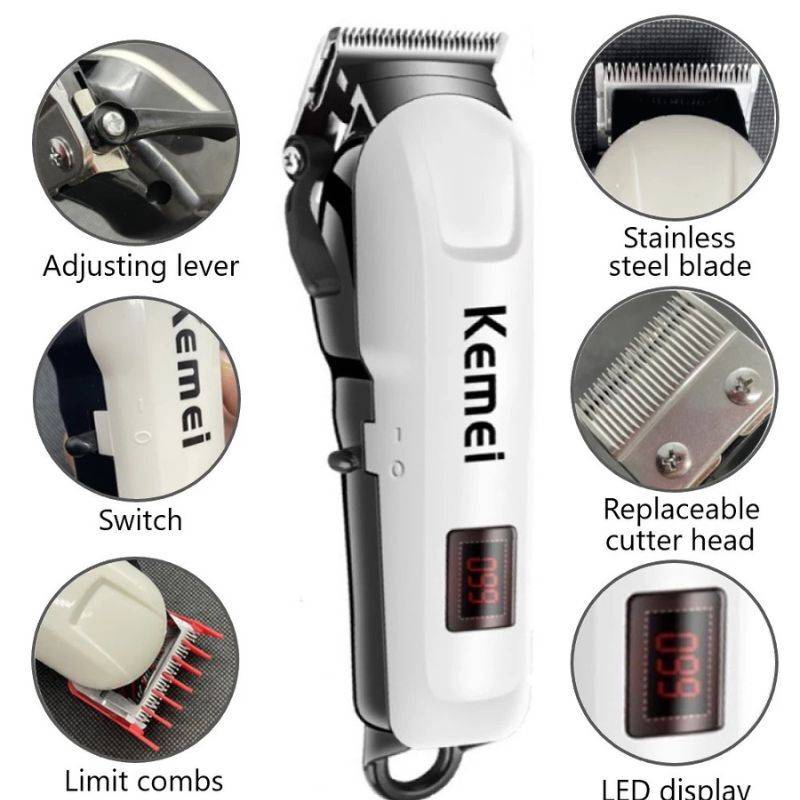 Kemei KM-809A Digital Professional Hair Clipper & Trimmer.