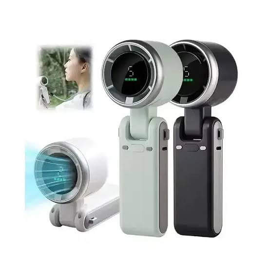 Turbo Fan 5 Speed Portable Mini Fan Rechargeable Handheld Cooling Fan for Travel